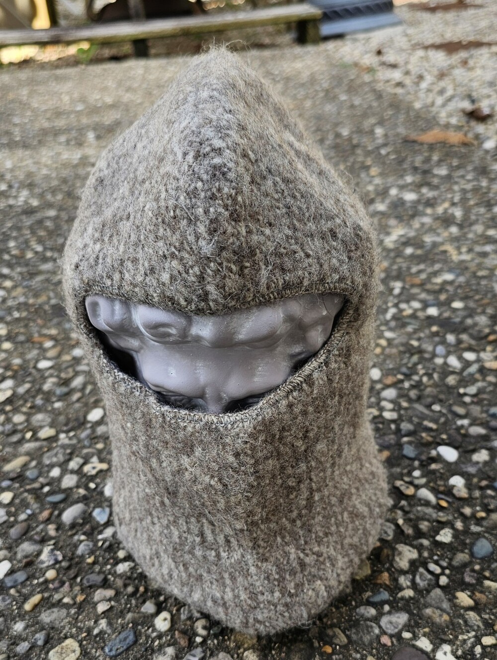 Wigwam Unisex Handmade Wool Balaclava Ski Mask in Heathered Taupe